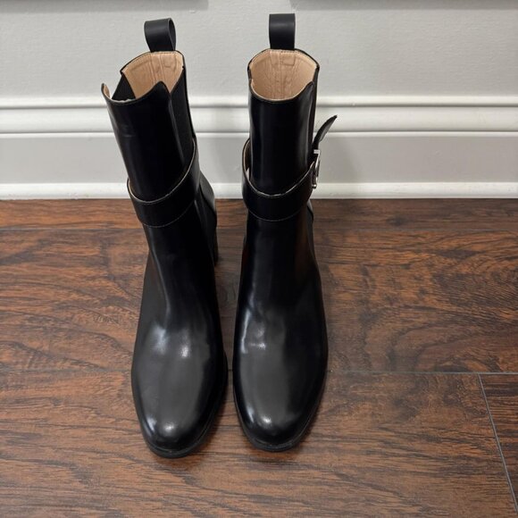 Red Bottom CL Chelsea Booty Mid Heel Ankle Boot - Picture 7 of 8